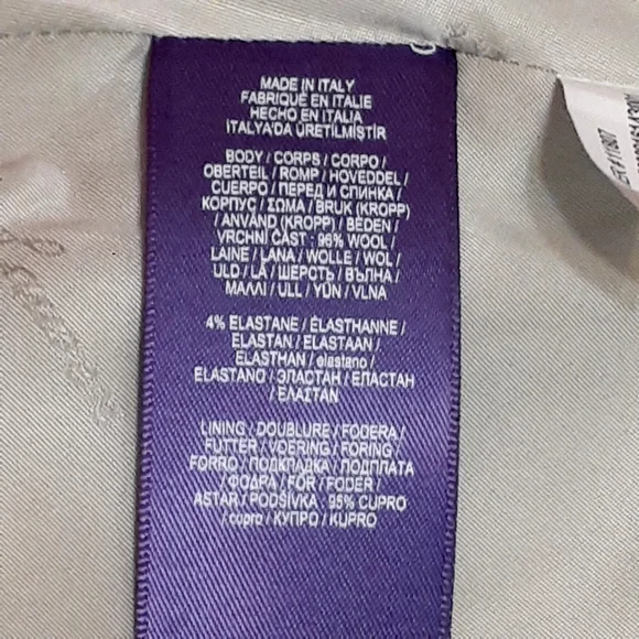 RALPH LAUREN PURPLE LABEL Silver Gray Sequin Blazer I Button Women's Sz 8 - Picture 13 of 16